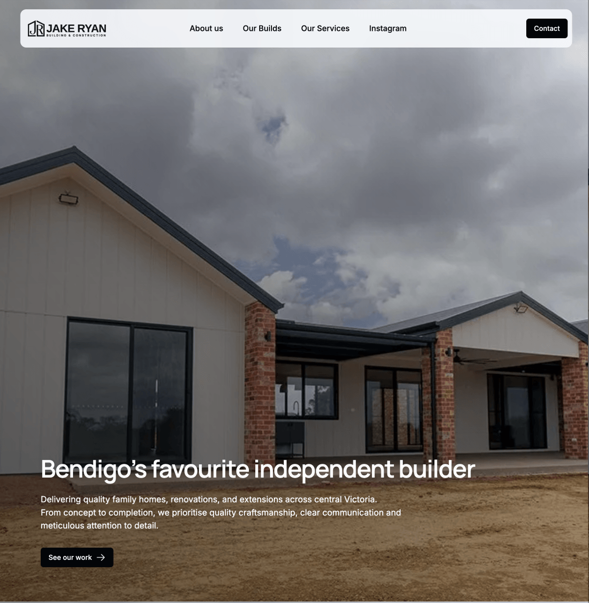 JR Building website screenshot