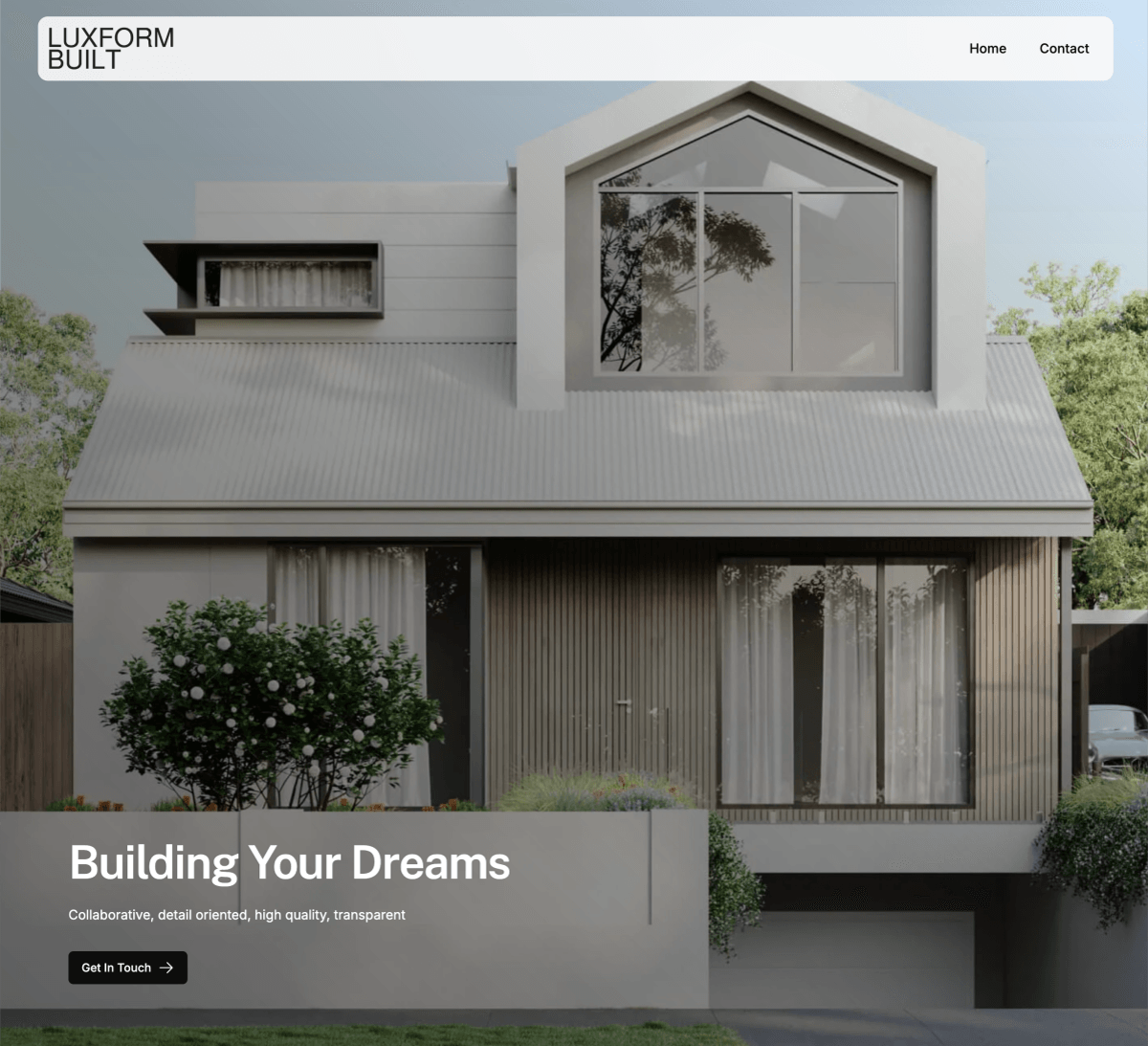 Luxform Built website screenshot