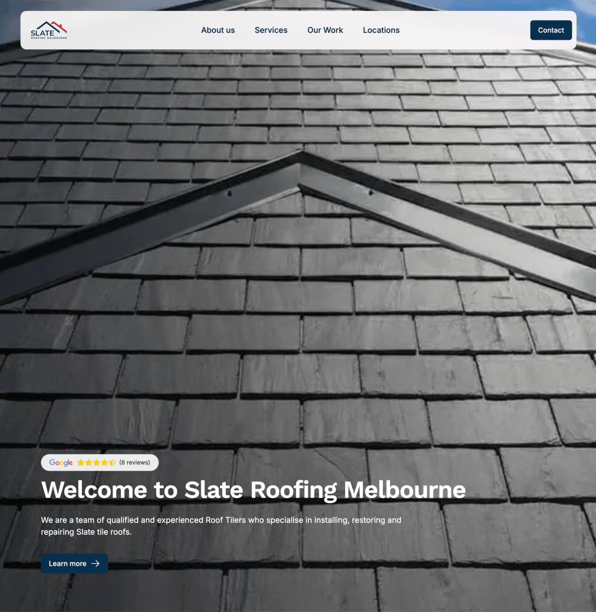 Slate Roofing Melbourne website screenshot